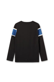 Longsleeve zwart met cut and sew