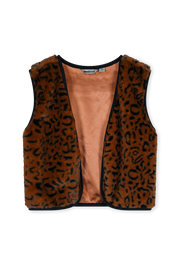 Waistcoat leopard fur