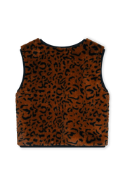 Waistcoat leopard fur