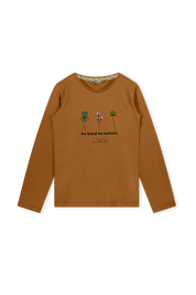 Brown long sleeve with print