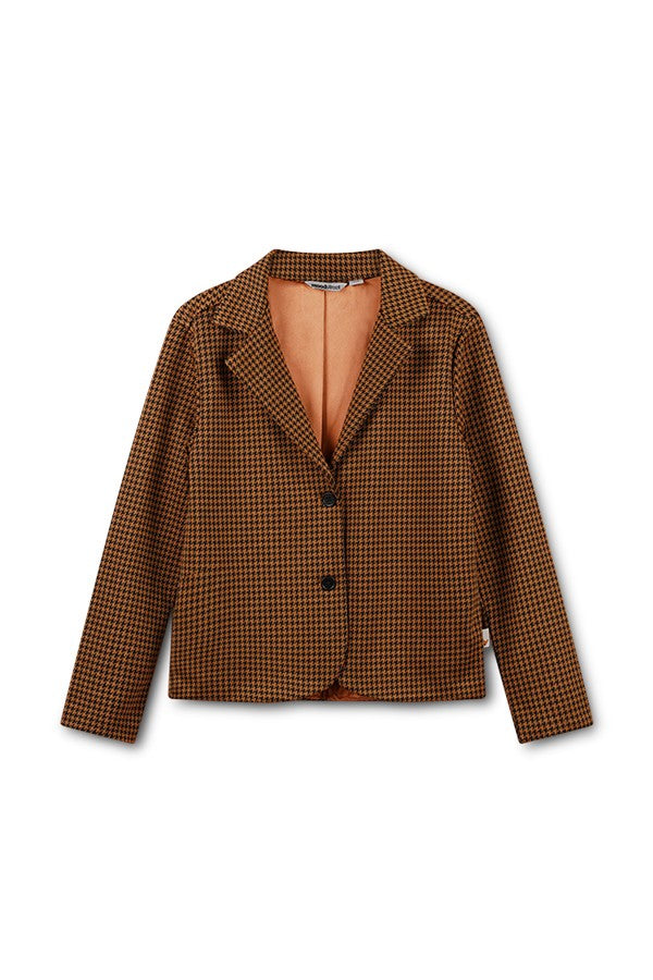 Brown blazer stretch