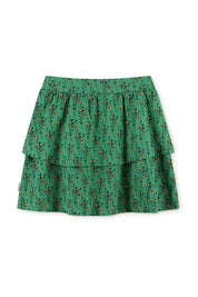 Ruffle skirt with print