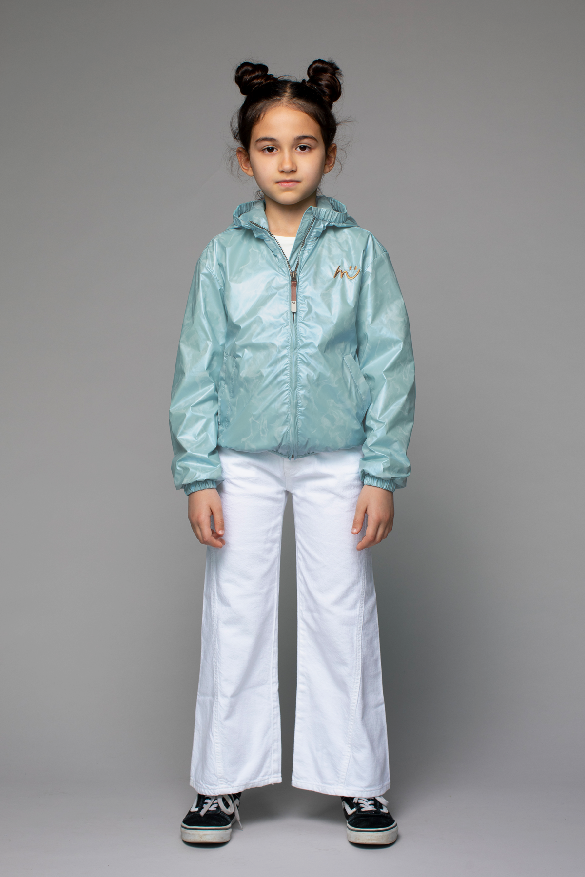 Girls Jacket Hood Light Blue