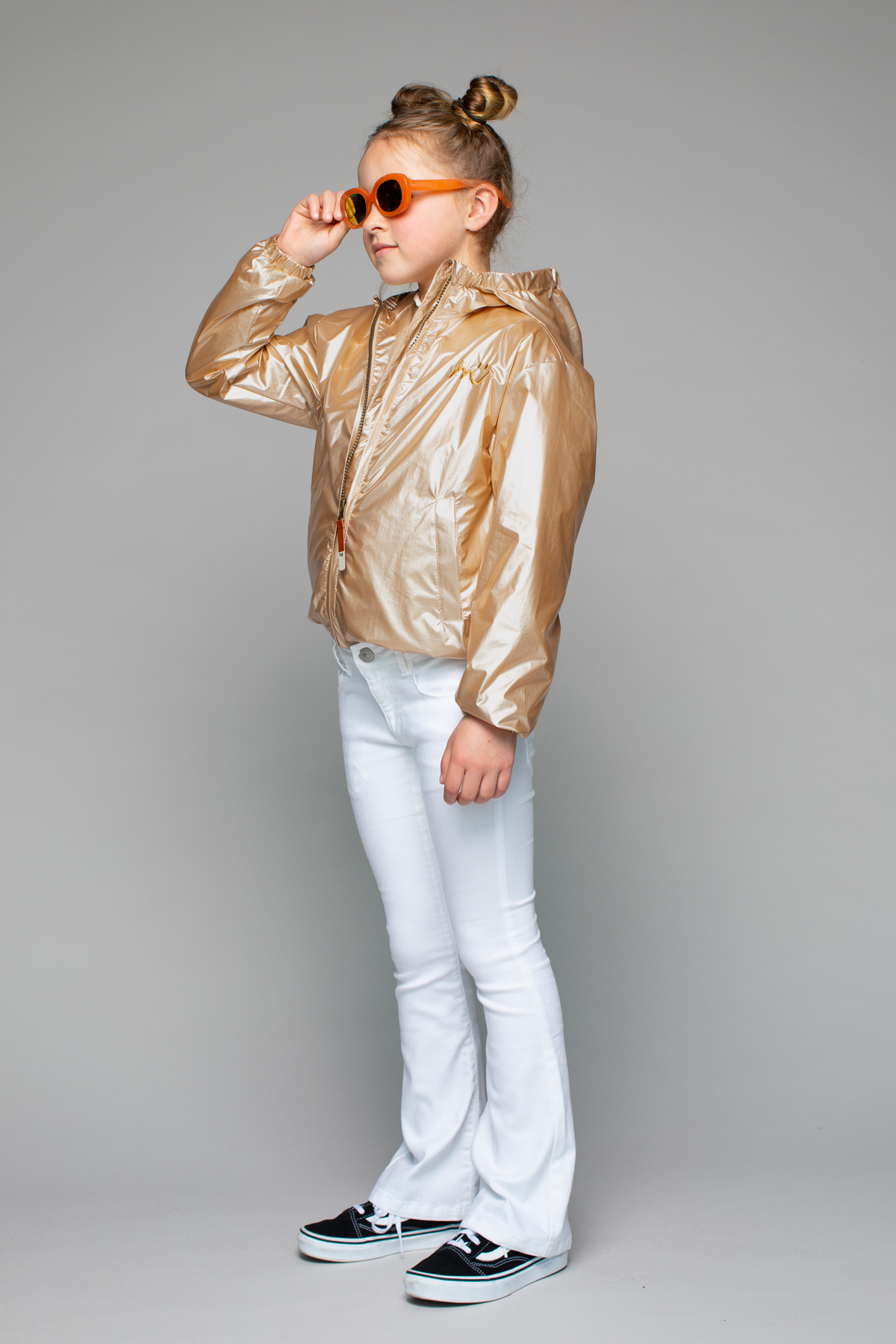 Girls Jacket Hood Champagne