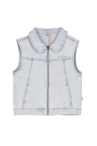 Girls denim gilet - Extra Light Blue / 122-128