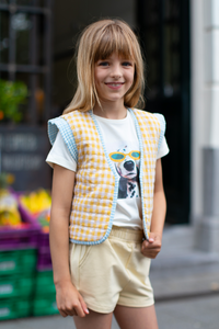 Girls t-shirt diva dog - Warm White / 122-128