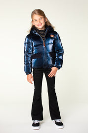 JULIE puffer metallic navy