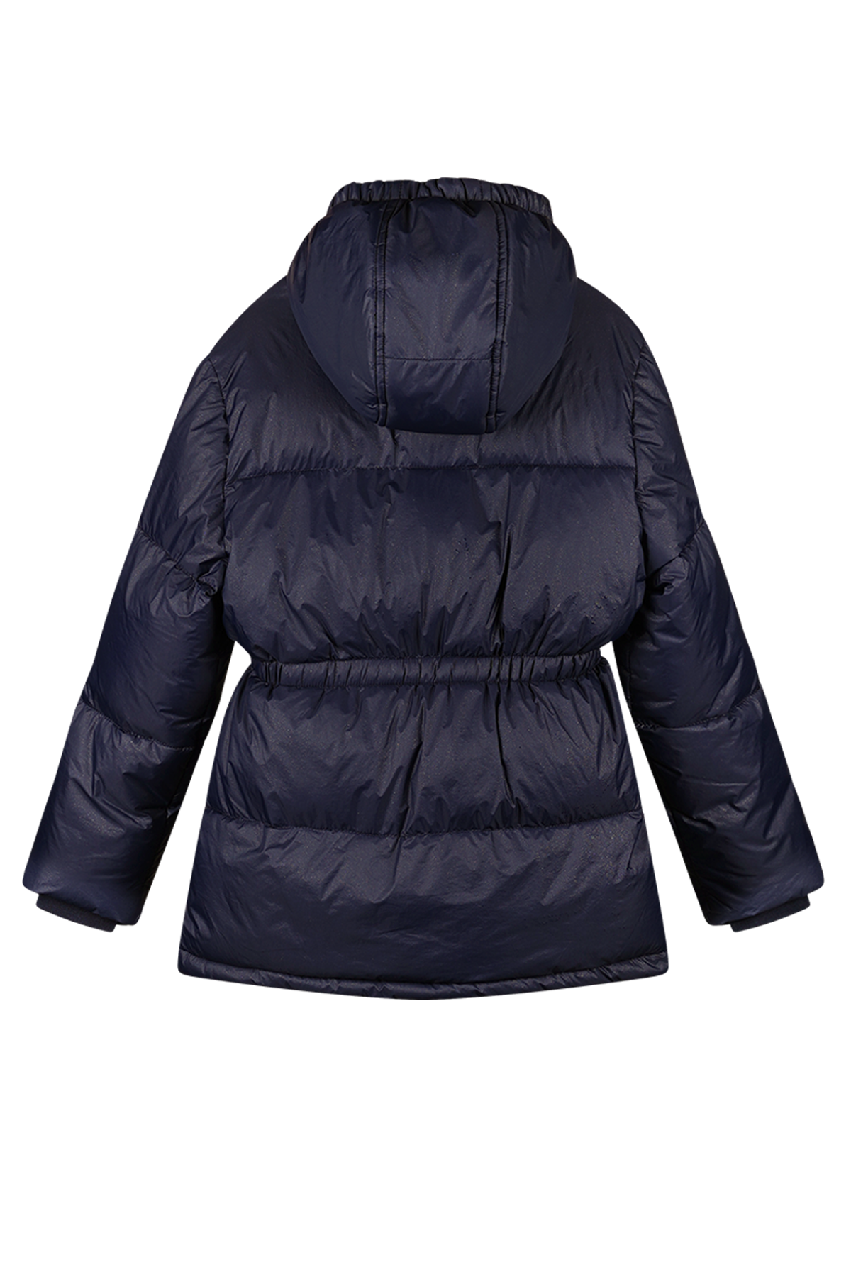 JUNA puffer met glitterstof navy