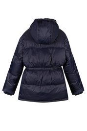 JUNA puffer met glitterstof navy