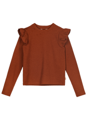 SENNA ruffle top rust