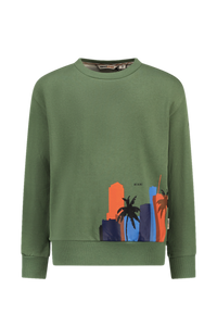 SIMON palms &amp; skyline sweater - Cool Khaki / 86-92