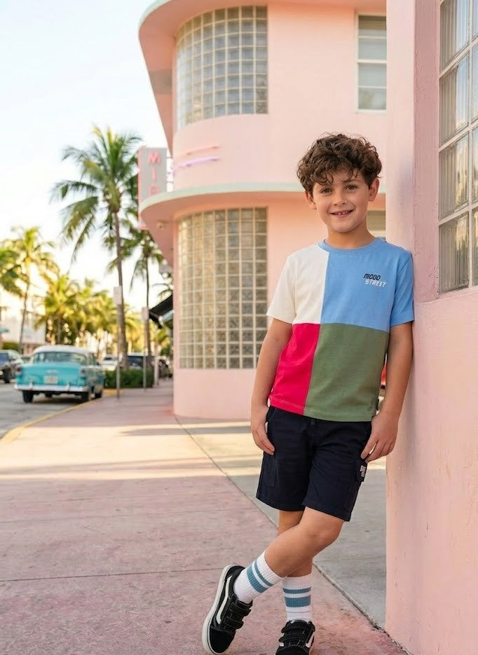 LIAM colourblock T-shirt