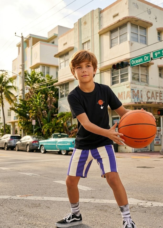 BILLIE striped sweatshorts