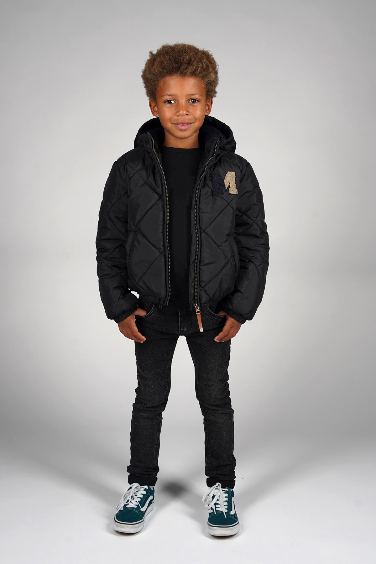 JEFFREY quilted jacket -zwart-