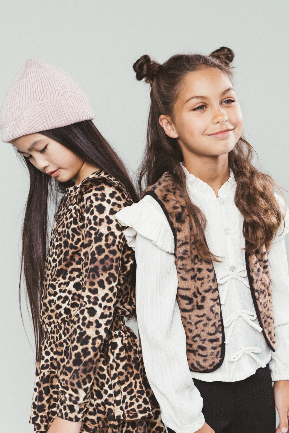 VAJEN furry gilet -luipaard-