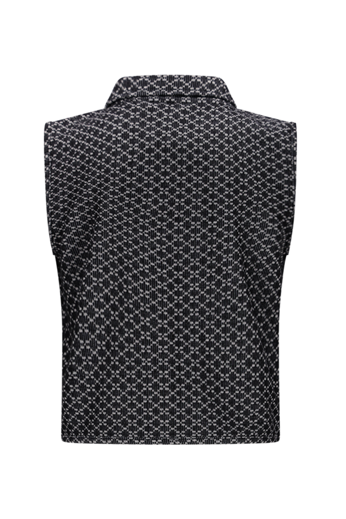VINA jacquard gilet -zwart-