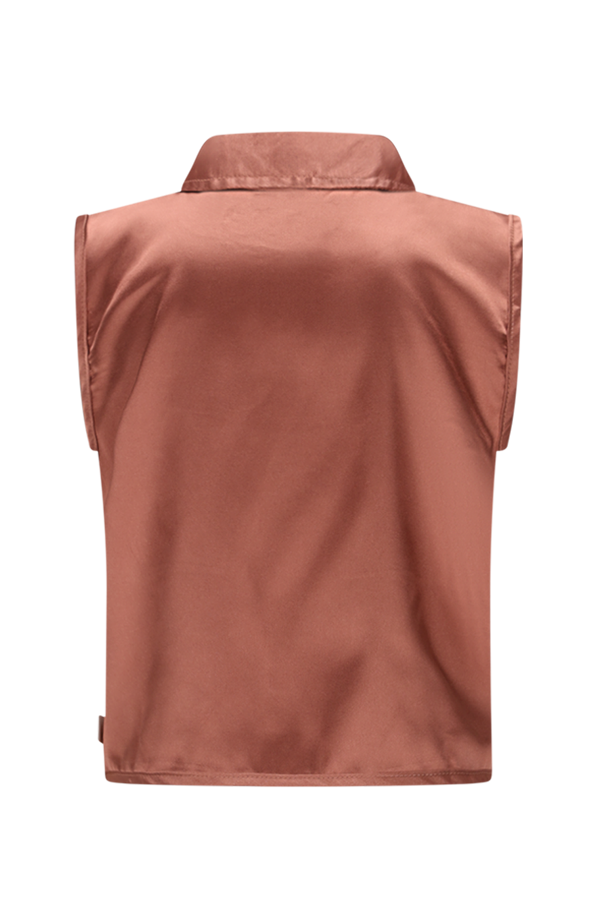 VINA satijnen gilet -hazelnoot-