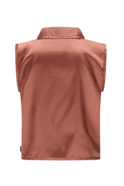 VINA satijnen gilet -hazelnoot-