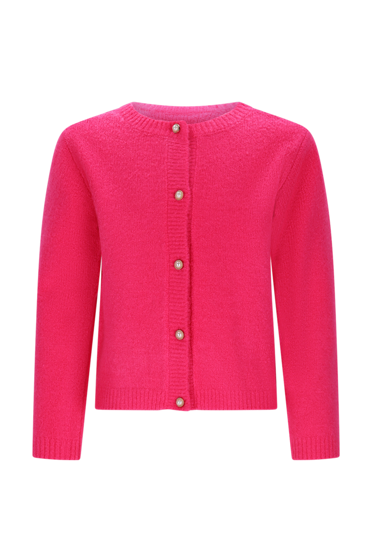 VIVA gebreid vestje -neon roze-