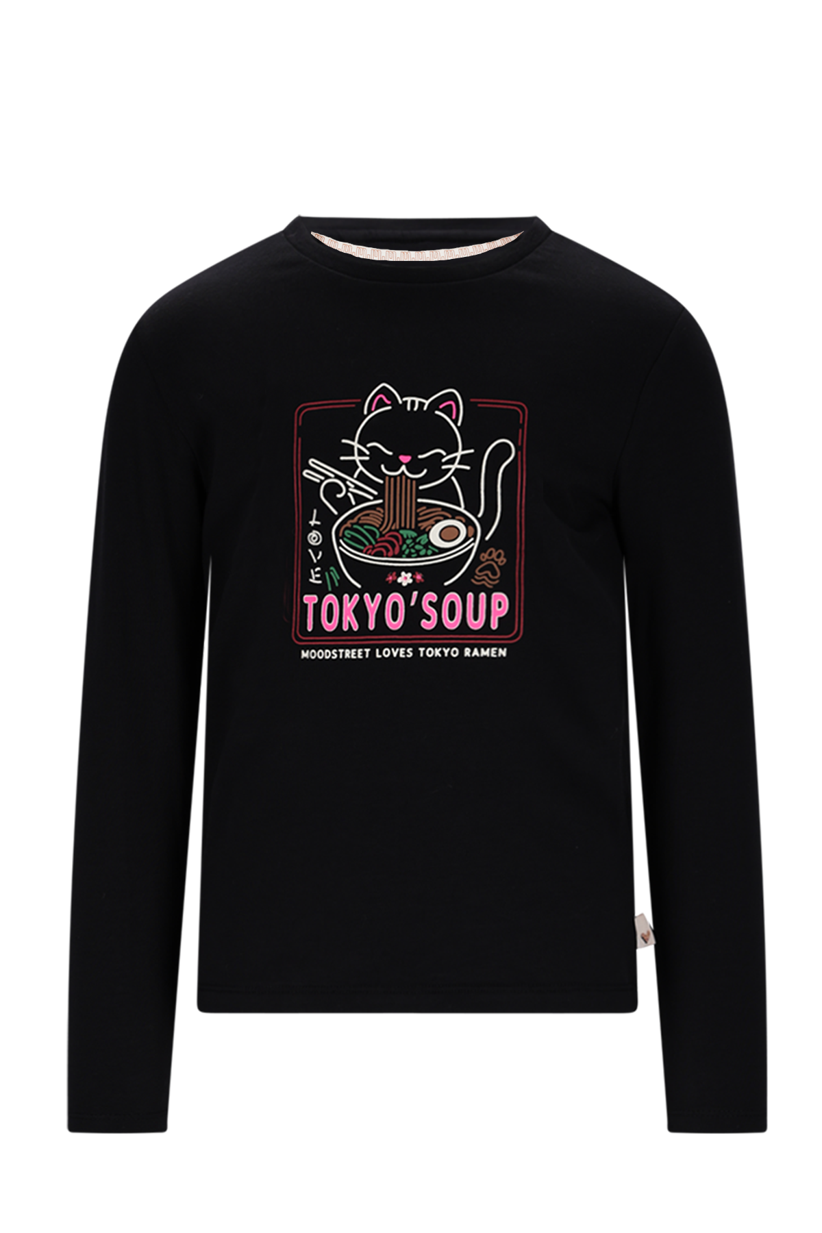 LILLY lucky Cat longsleeve -zwart-