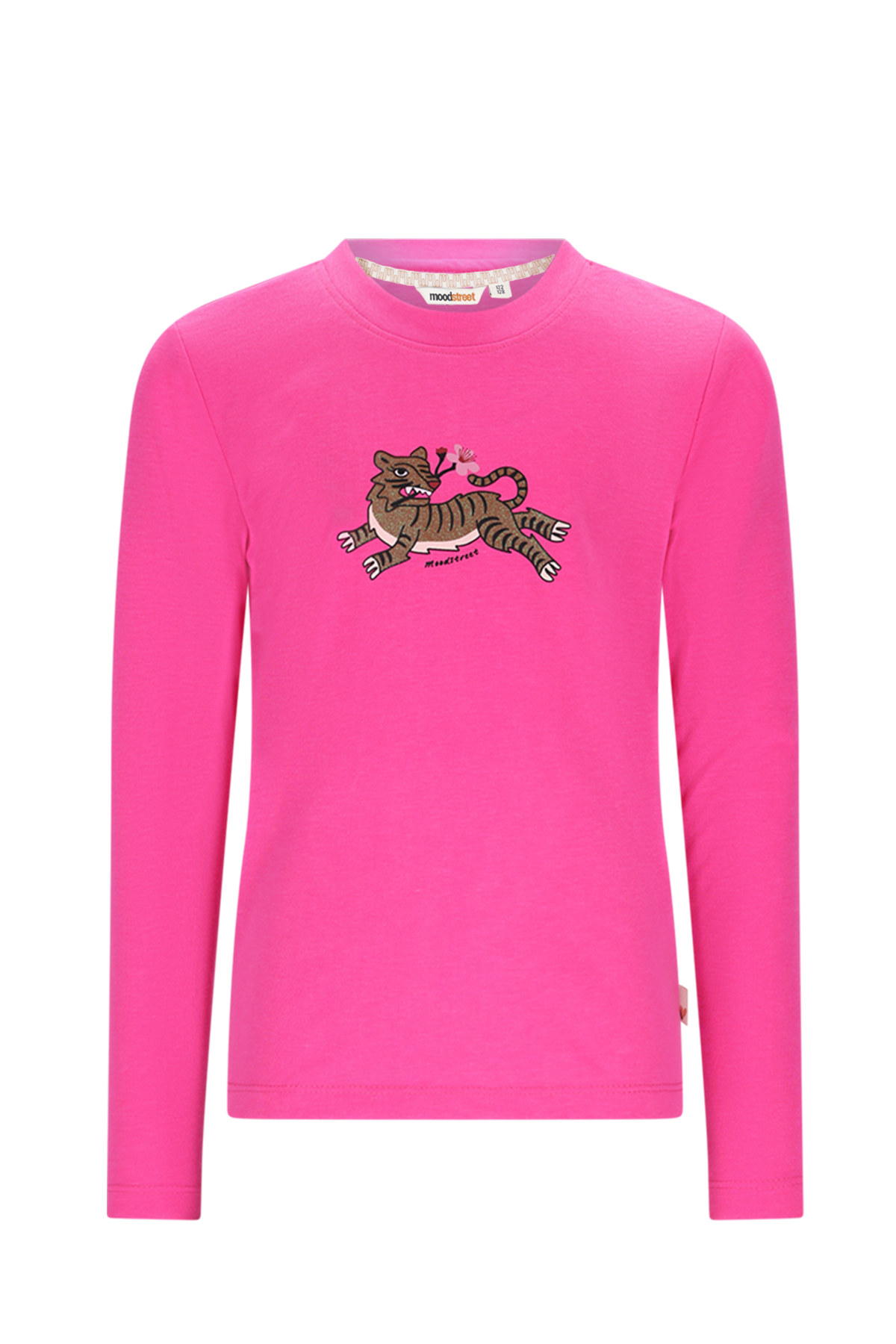 LILLY glitterprint longsleeve -neon roze-