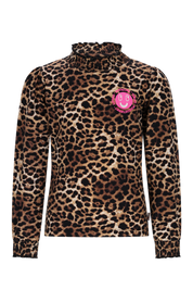 LAURE smock longsleeve -luipaard-
