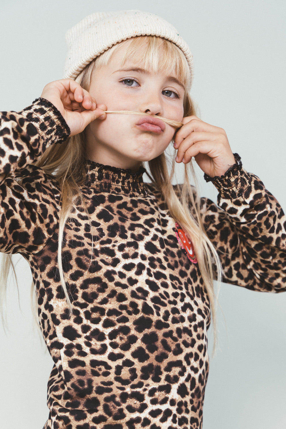 LAURE smock longsleeve -luipaard-