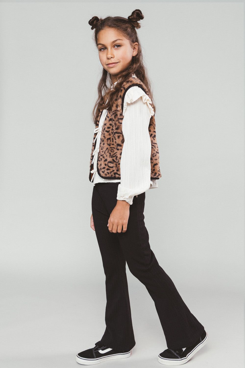 BESS flared pants -zwart-