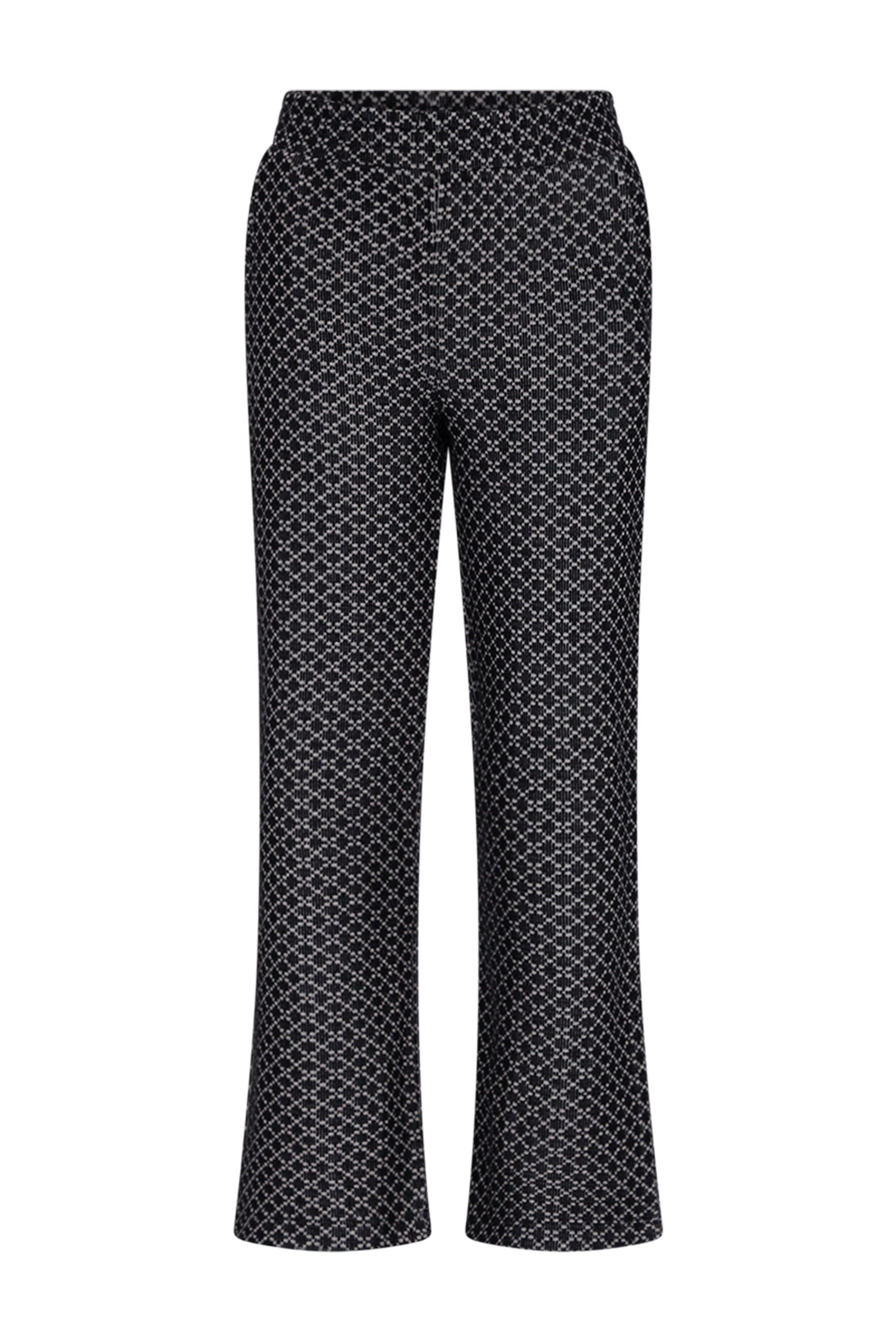 BELLE jacquard pants -zwart-