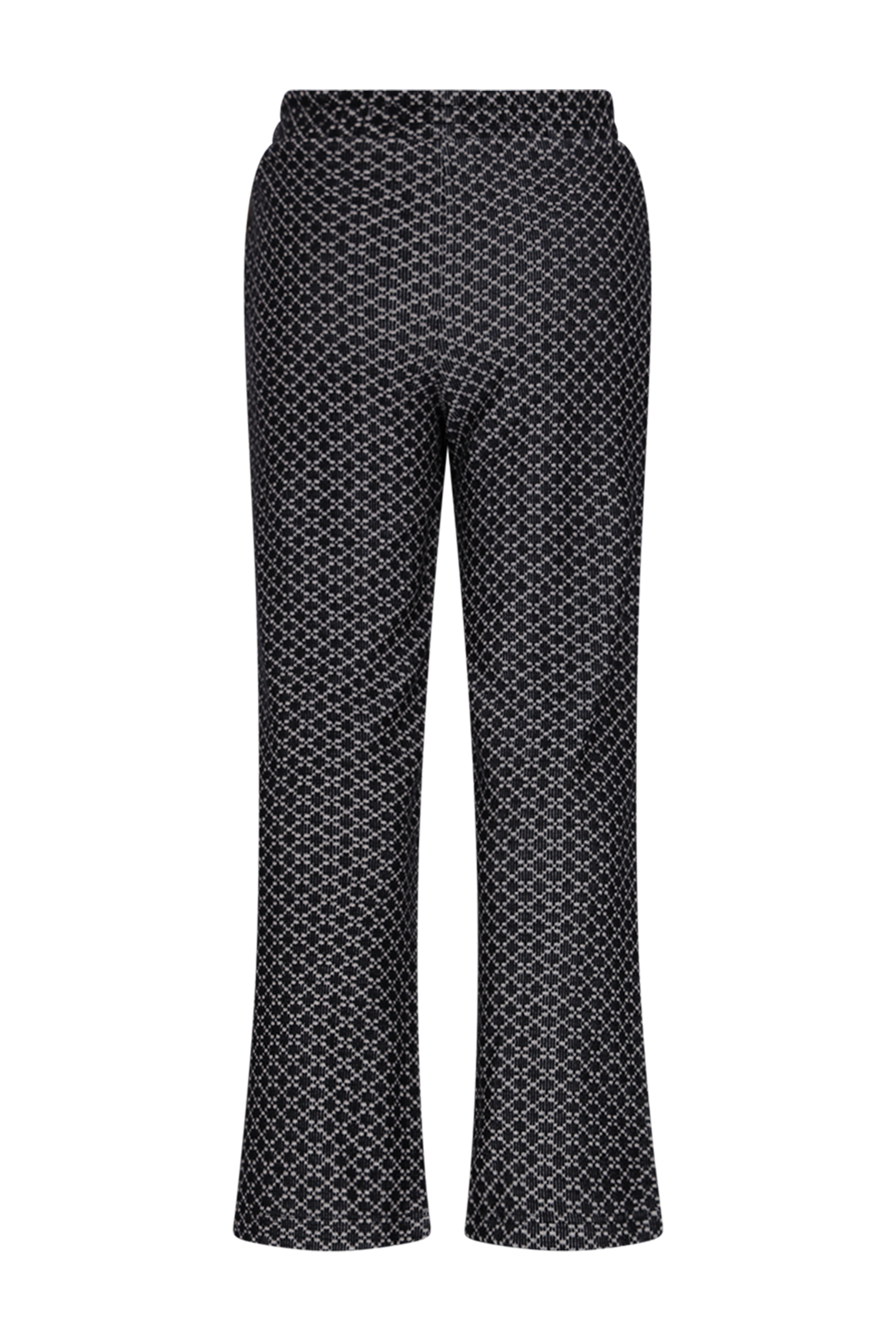 BELLE jacquard pants -zwart-
