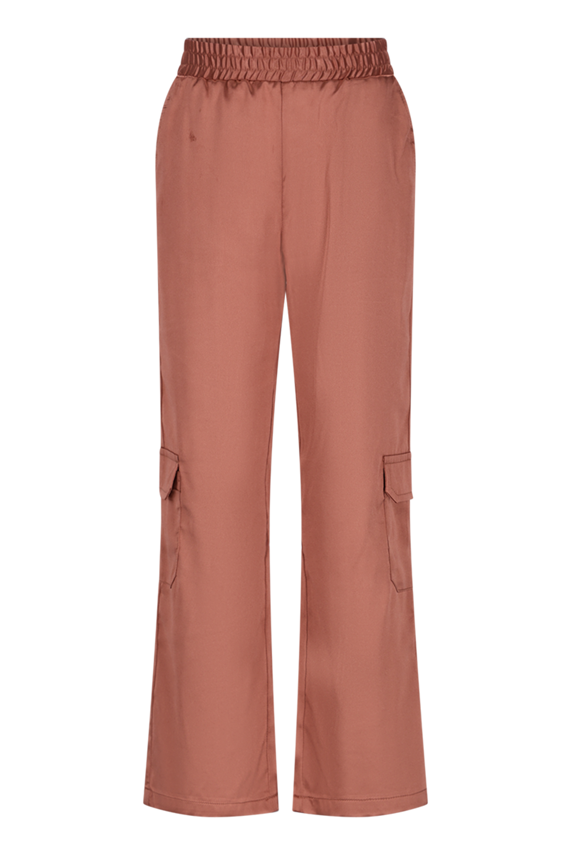 BADE satijnen cargo broek -hazelnoot-
