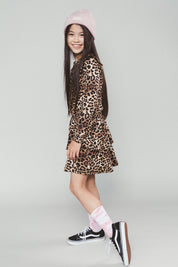 DITSU jersey jurk -luipaard-