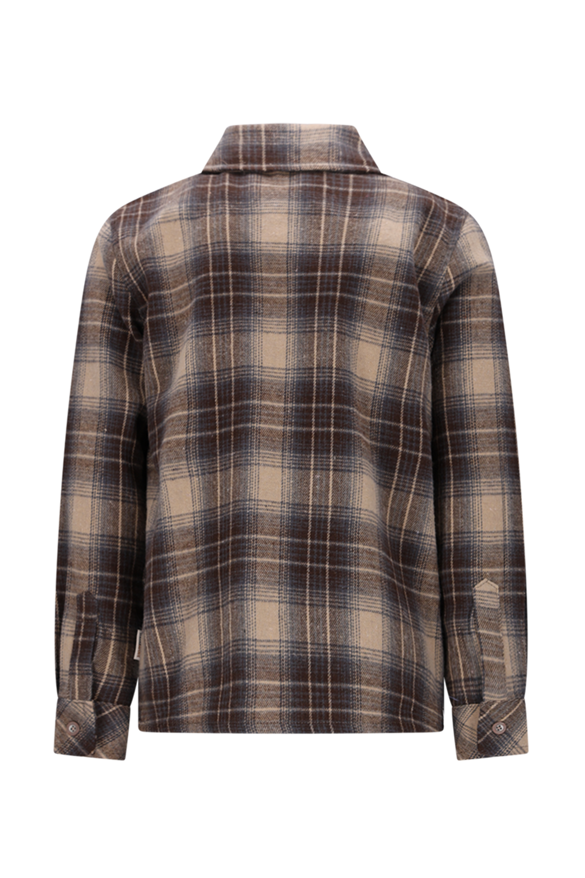 OLIVER geruit shirt -zand-