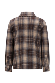 OLIVER geruit shirt -zand-