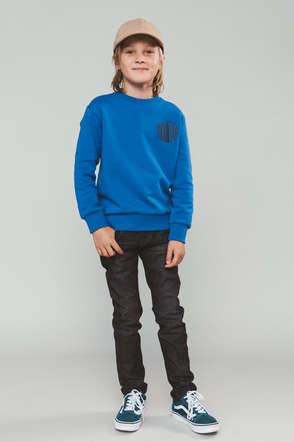 SIMON mount Fuji sweater -kobalt-