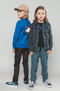 SIMON mount Fuji sweater -cobalt- - Japan Sea / 110-116