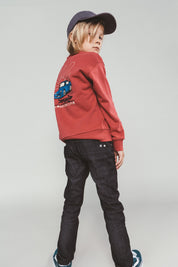 SIMON race-car sweater -bordeaux-