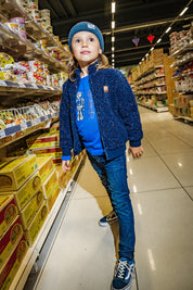 SAM fleece vest -blauw-