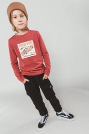 BODI sweat cargo jogger -zwart-