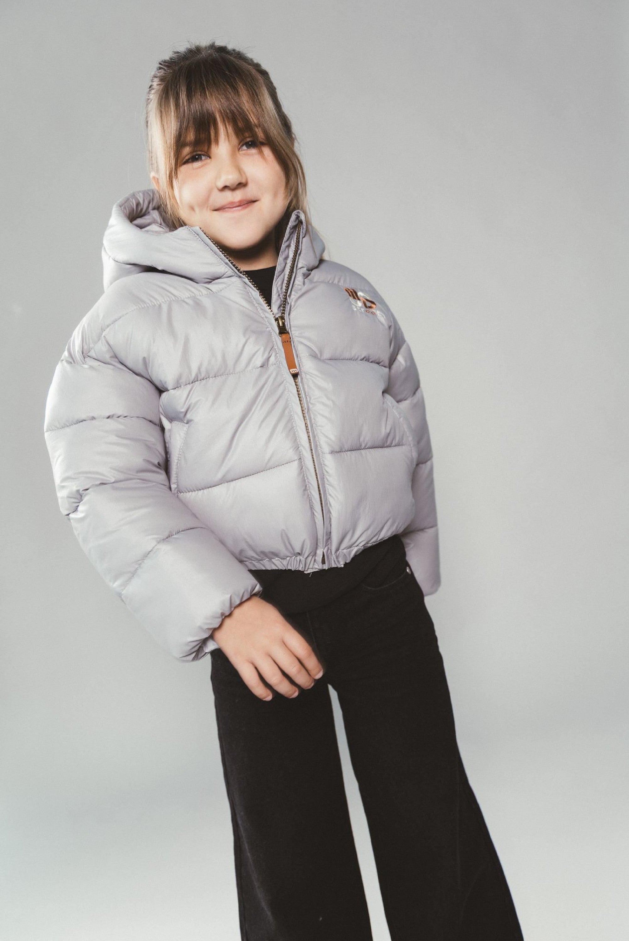 JOYA cropped bomber - Silver