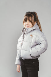 JOYA cropped bomber - Silver