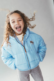JOYA cropped bomber - Soft Blue