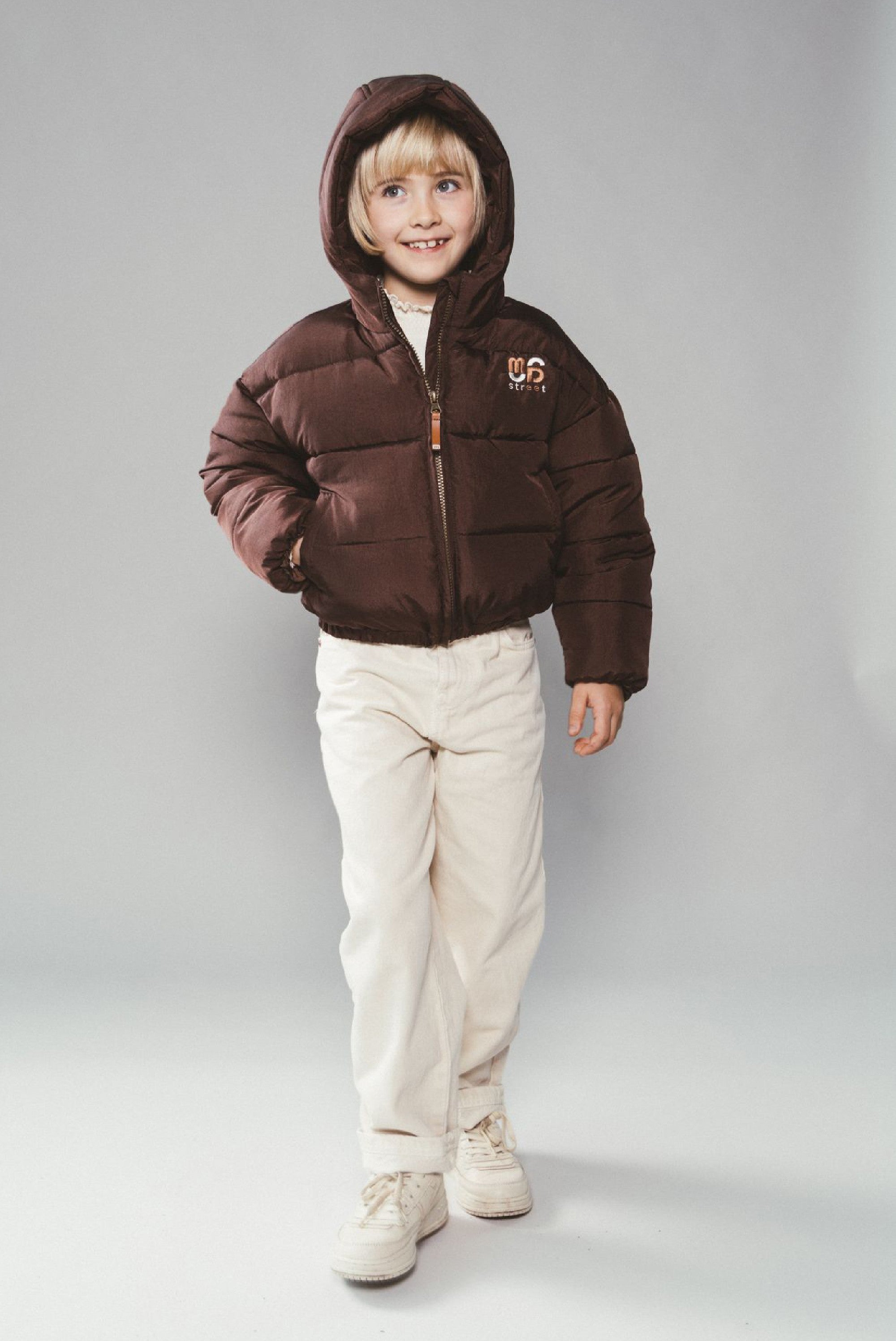JOYA cropped bomber - Cocoa