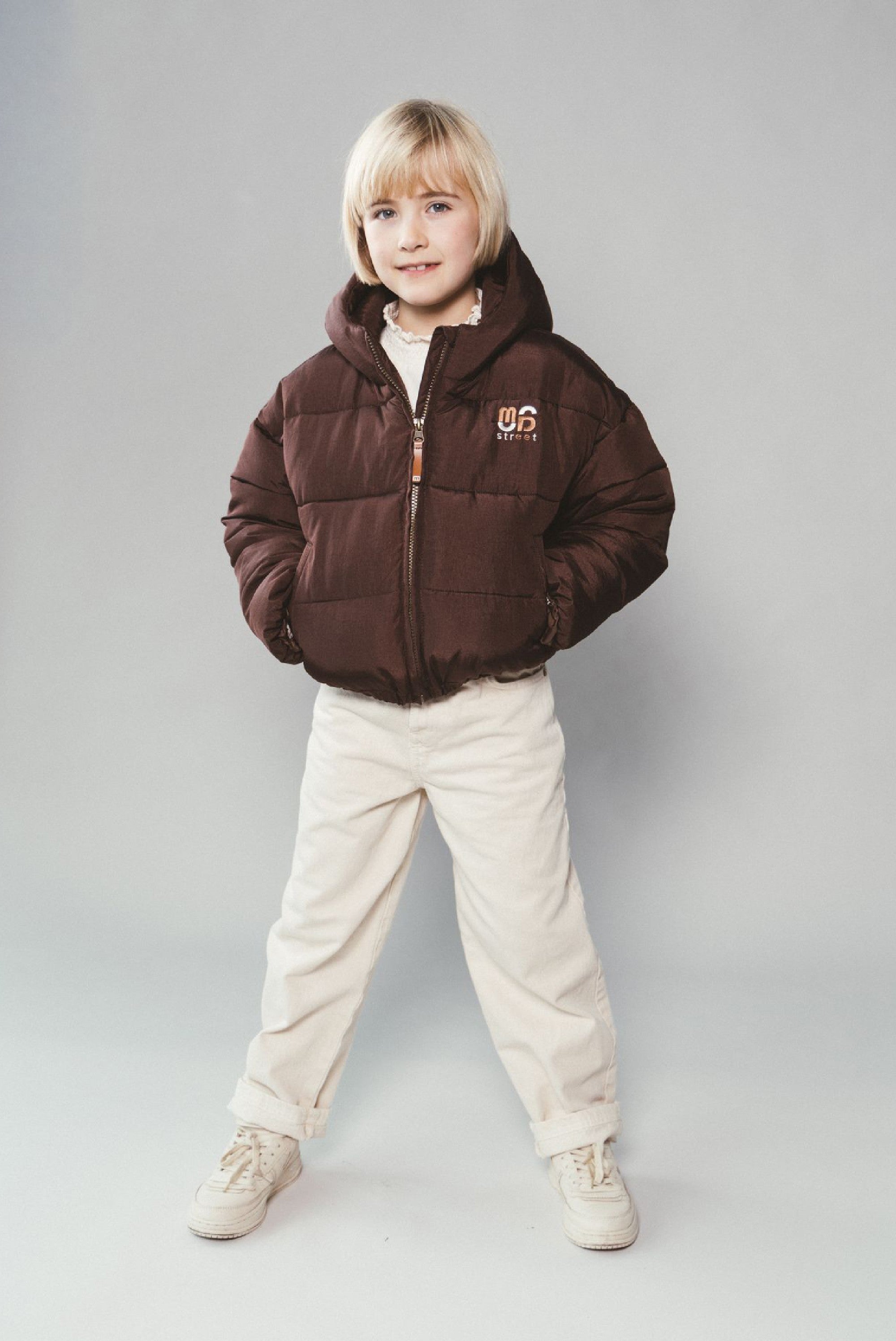 JOYA cropped bomber - Cocoa