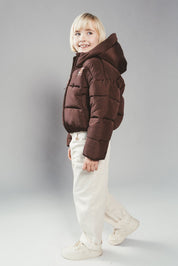 JOYA cropped bomber - Cocoa
