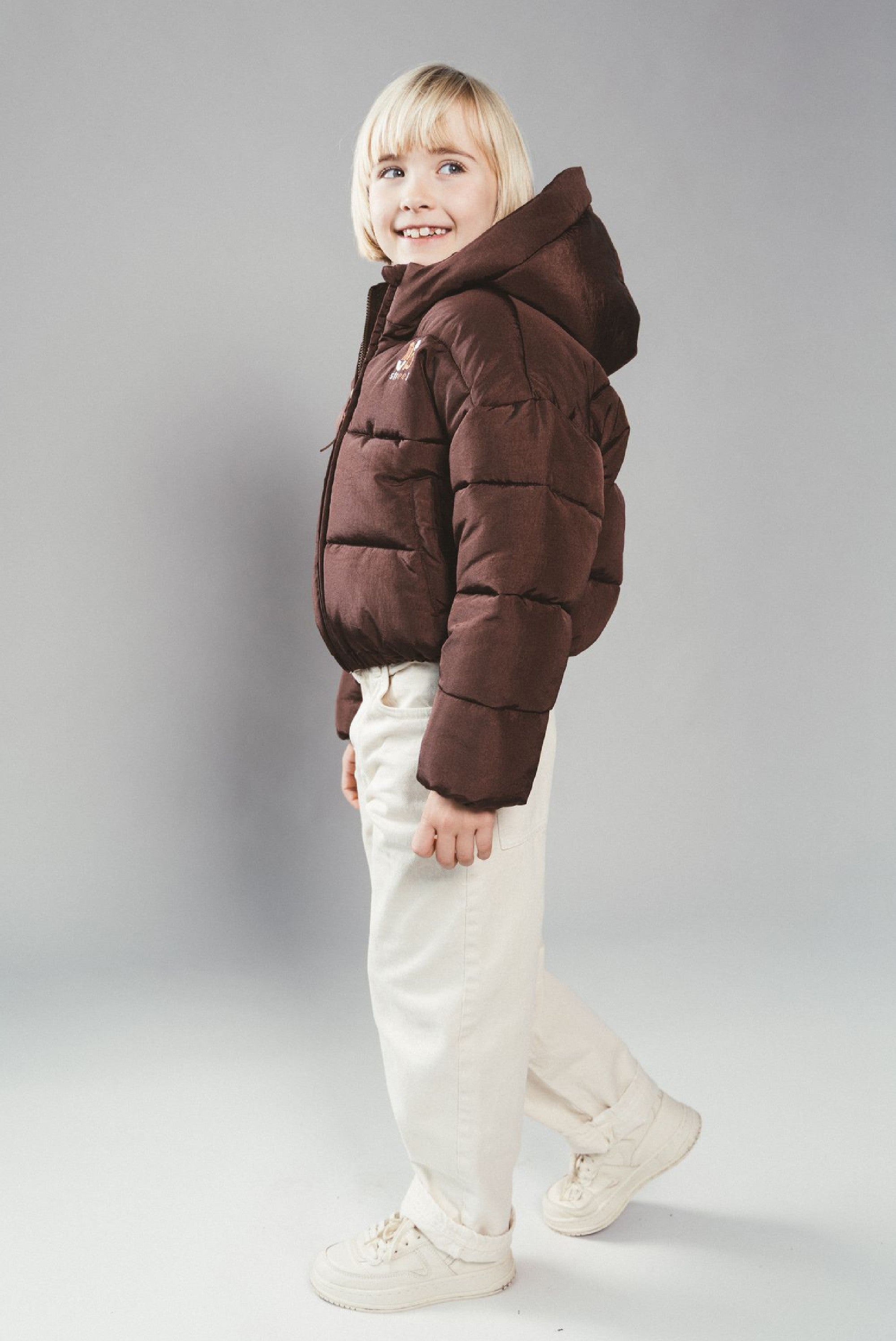 JOYA cropped bomber - Cocoa