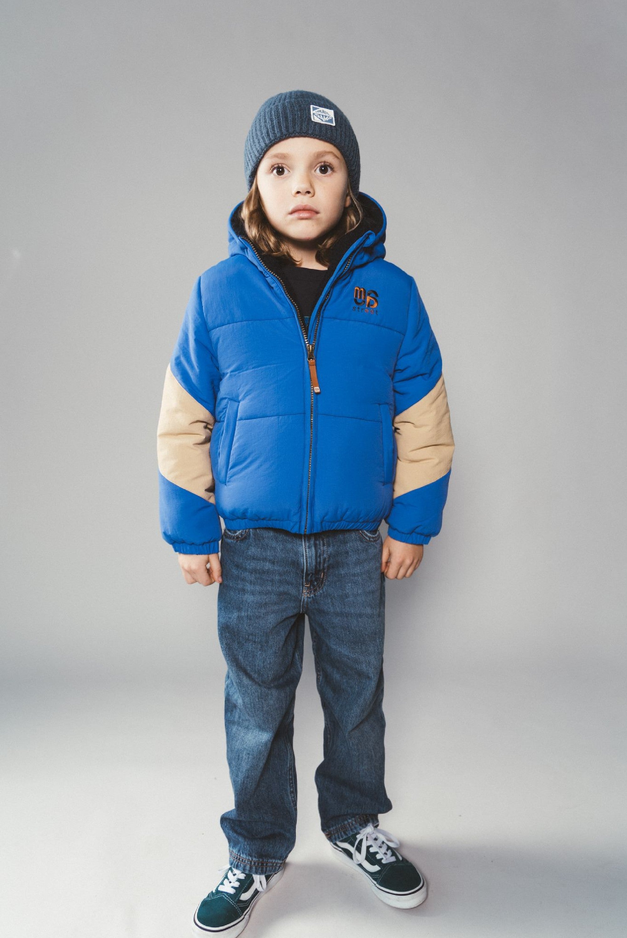 JULES multi-colour bomber - Sporty Blue