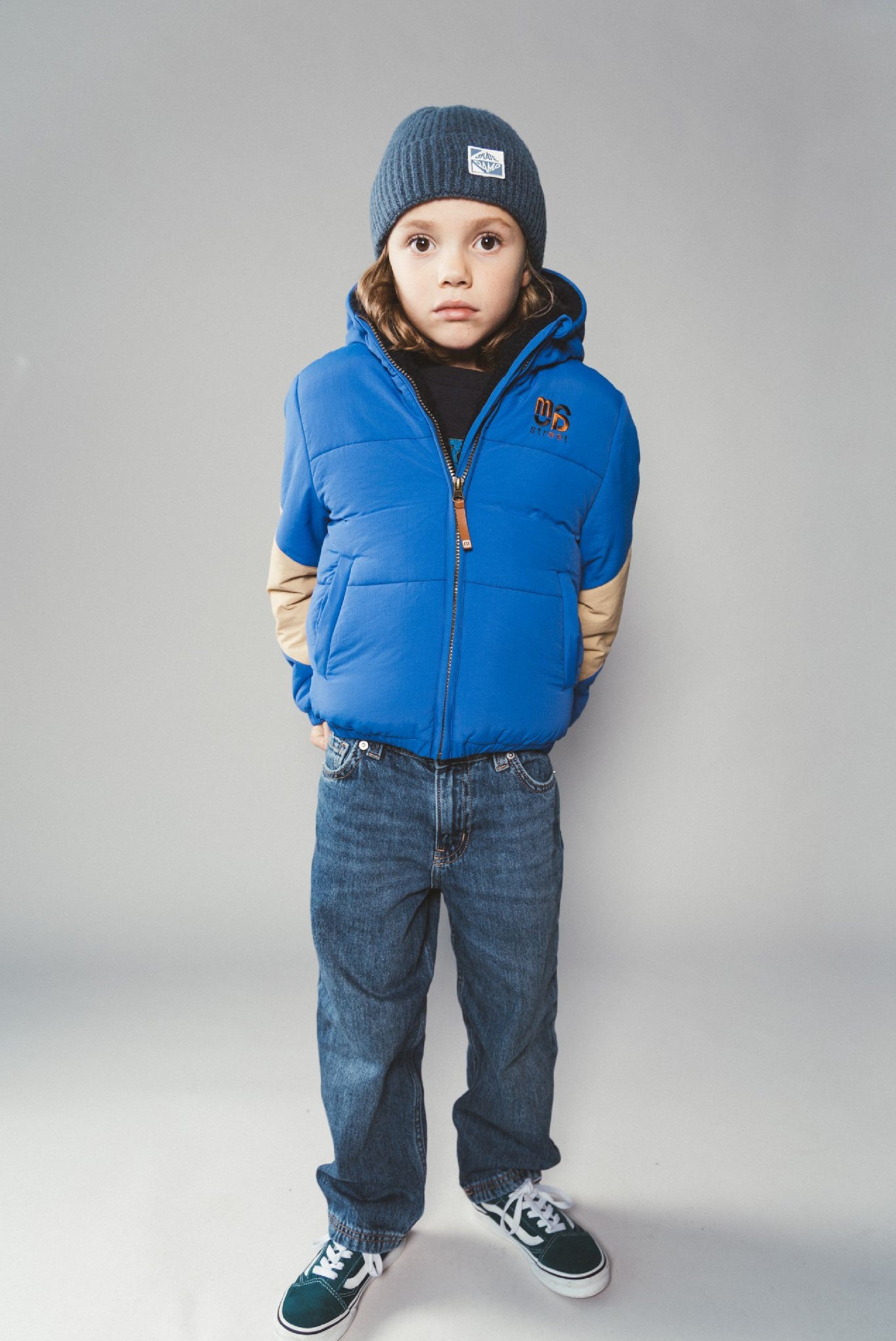 JULES multi-colour bomber - Sporty Blue