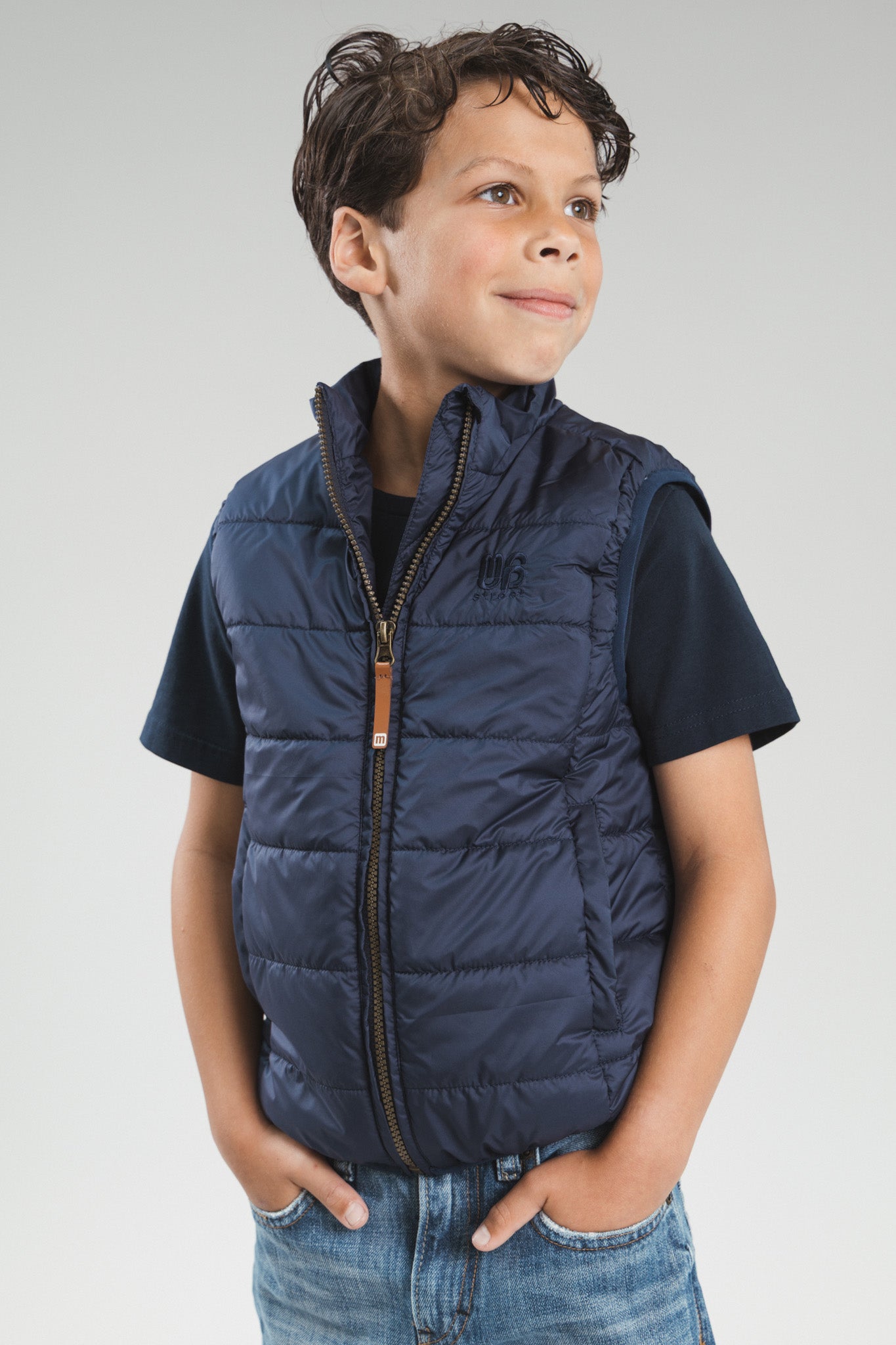 JO licht gewatteerde bodywarmer Blauw