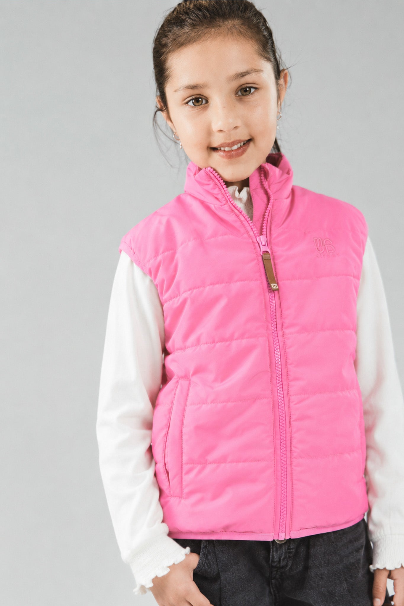 JO licht gewatteerde bodywarmer Roze